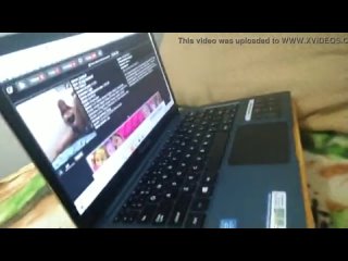 girlboy jerks off his cock in front of a webcam in a bra